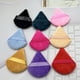 thumbnail image 1 of Borla de polvo triangular, borla de terciopelo corta, borla de polvo de pie, borla de terciopelo para maquillaje, esponja súper suave de doble cara, borla de polvo negra en caja, 1 of 5