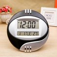 thumbnail image 3 of Temperature Display Digital Wall Electronic Clock LCD Calendar Black, 3 of 5