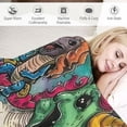 thumbnail image 3 of Orinice Dinosaur Ultra-Soft Micro Flannel Blanket Warm 3D Printing Throw Blanket Home Decor for Bed Sofa Travel Quality Washable  50x60in, 3 of 6