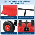 thumbnail image 4 of Kojooin Pelle à Neige Robuste avec Roues, Pousse-Neige à Lame Inclinée de 29 Po pour Entrée, Trottoir Ou Entrée de Porte, 4 of 7