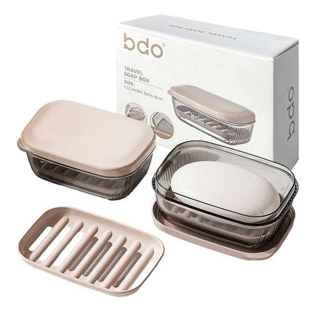 Jabonera de viaje asjyhkr, a prueba de fugas, con tapa, portátil, para viajes, transparente, para baño, ducha, gimnasio, escuela, camping
