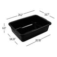 thumbnail image 2 of 32L Bus Tub 4 Pack - Large Wash Basin, Storage Container - Black Plastic Utility Tub with Handles for Laundry, Cleaning, Gardening & More, 2 of 3