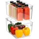 thumbnail image 4 of Large Clear Plastic Storage Bins for Shelves, Clothes, with Handle - Clear Storage Bins, Drawer, Shelf, Closet, Pantry, Fridge, Freezer Organizer Bins, Closet Organizers and Storage (4 pack), 4 of 7
