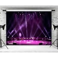 thumbnail image 2 of Stage Purple Spotlight Backdrop Fabric Concert Live Show Drama Music Dance Disco Party Decorations Banner Birthday Prom Festival Events Photography Background, 2 of 6