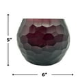 thumbnail image 5 of Bergamo Art 6" Wide Decorative Handmade Purple Bud Cutting Glass Vase, 5 of 6