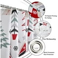 thumbnail image 5 of Merry Christmas Shower Curtain, Christmas Tree with Red Stars Snow Snowflake New Year Winter Bathroom Curtain Home Xmas Decor Waterproof Fabric Machine Washable with 12 Hooks, 5 of 6