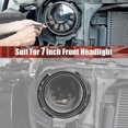 thumbnail image 3 of Juego de anillos de soporte de retención de montaje de faro redondo de 7 pulgadas con anillo de Metal para faro para Jeep Wrangler Jk 2007-2017 negro, 3 of 5