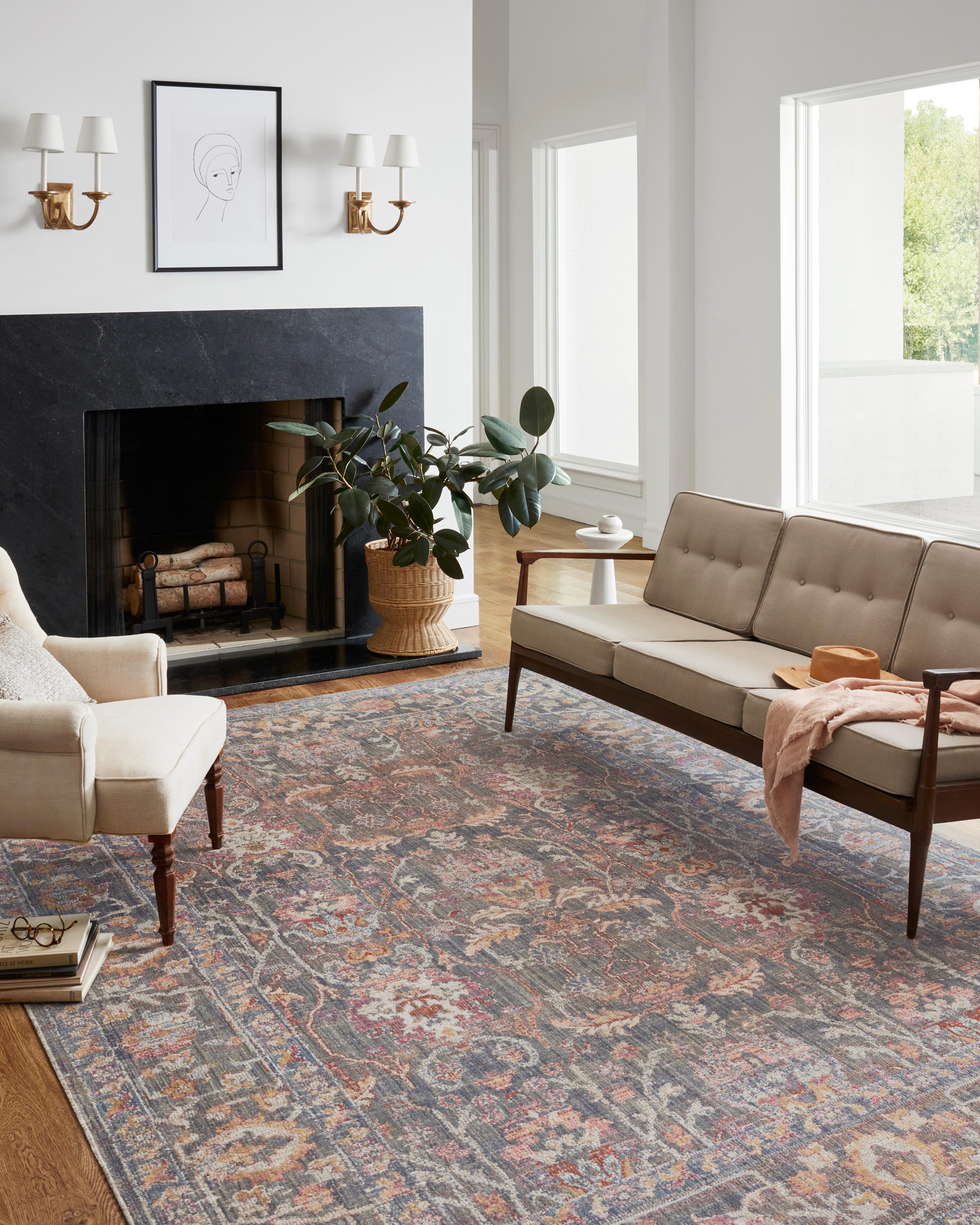 Chris Loves Julia x Loloi Rosemarie Stone/Multi 11'-6" x 15'-6" Area Rug