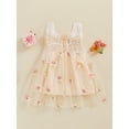 thumbnail image 6 of Baby Toddler Kids Girl’s Slip Dress, 6 12 18 24 Months 2T 3T 4T Sleeveless Flowers Butterfly Summer A-line Dress Tulle Princess Dresses, 6 of 9