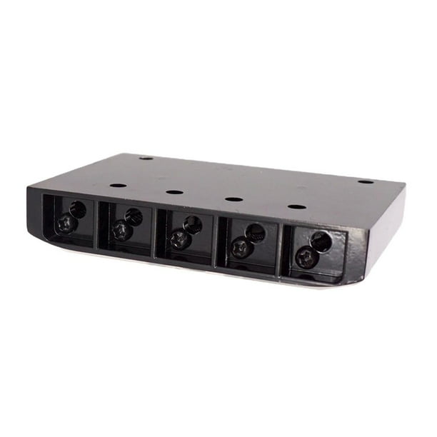Puente para bajo eléctrico de 5 cuerdas de 83 mm con 6 tornillos y 1 llave inglesa, color negro
