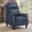 Navy, variant on Dycanpo Leather Recliner Chair, Classic Push Back Genuine Manual Recliner with Thick Seat and Backrest, Small Space Sleeper Sofa Chair for Living Room, Blue