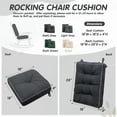 thumbnail image 2 of Rocking Chair Cushion, Set of Thicken Seat & Back Chair Cushions with Memory Foam, Non-Slip Chair Pad with Ties for for Indoor&Outdoor Rocker, Dark Grey, 28 * 18 * 5/18x18x5, 2 of 14