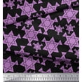 thumbnail image 2 of Soimoi Polyester Crepe Fabric Star Tetrahedron Geometric Decor Fabric Printed Yard 42 Inch Wide, 2 of 3