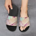 thumbnail image 6 of GZHJMY Stylish Slides for Women Men, Abstract Pink Flower Soft Flexible Slip-on Sandals Slippers, 6 of 7