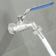 thumbnail image 3 of Durable 1/2 Inch Stainless Steel Hose Faucet Tap Ball Valve with Auto Lock - TNP 13mm Barb, 3 of 5