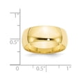 thumbnail image 4 of Auriga Fine Jewelry 10K Yellow Gold 8mm Lightweight Comfort Fit Wedding Band for Women Size- 13, 4 of 5