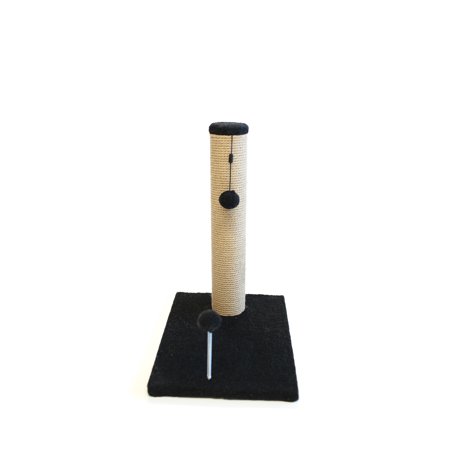 Cat Craft 18 inch Jute Scratching Post (Charcoal Fleece 12x16 Base)