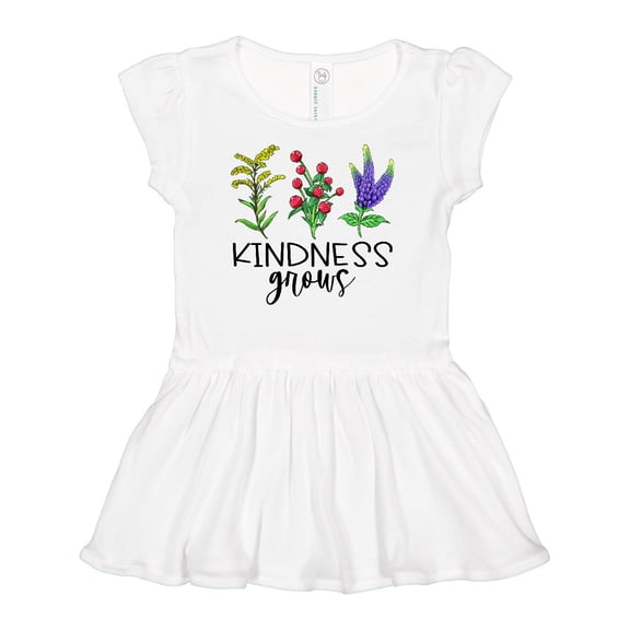 Inktastic Kindness Grows Wildflowers Girls Baby Dress