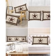 thumbnail image 6 of Country Texas Star Satin Pillowcase for Hair and Skin with Zipper, Soft Breathable Cooling Silk Pillow Cases, Brown Farmhouse Vintage Wooden Throw Pillow Covers King Size 20"x40", 6 of 6