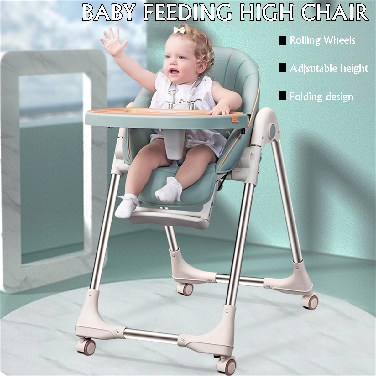 leather high chair baby