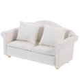 thumbnail image 6 of SOPOTUTU Miniature White Wood Sofa Dollhouse Furniture Simulation Accessory for Doll House, 6 of 8