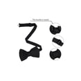 thumbnail image 3 of INSPIRE CHIC Men's Pre-Tied Bow Ties Adjustable Strap Solid Color Knitted Bowtie Black, 3 of 5