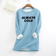 thumbnail image 1 of Weatshirt For Women Winter Warm Lined Fleece Tops Thick Warm Long Sleeve Pullover, 1 of 1