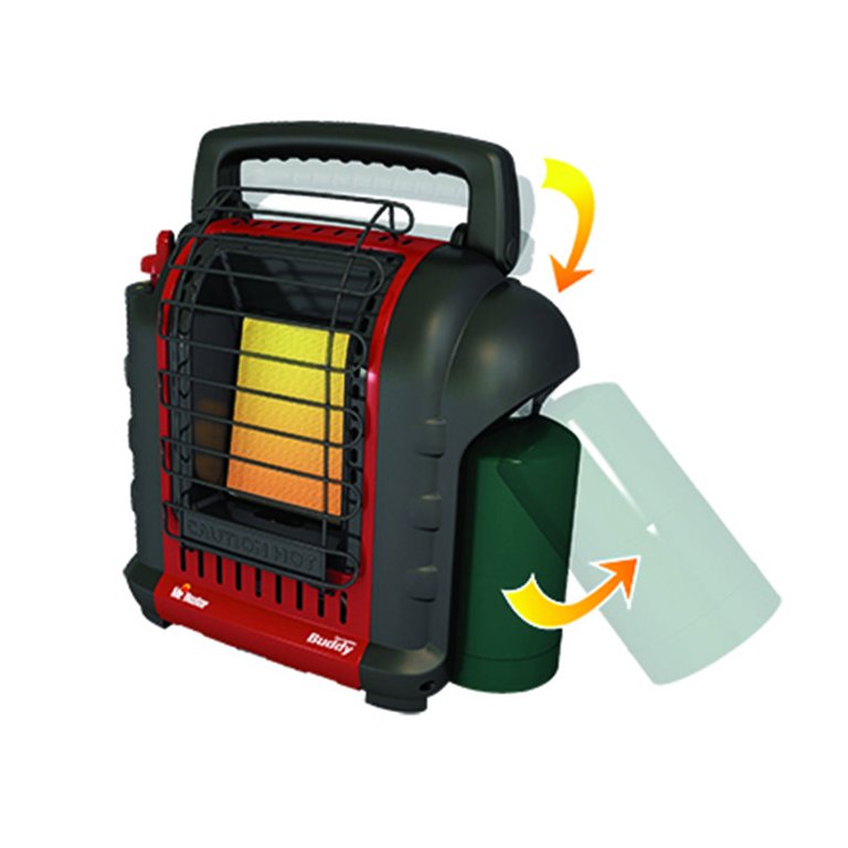 Mr. Heater MH-F232017 Portable Buddy Indoor/Outdoor Propane Heater u0026 Carry  Bag - Walmart.com