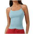 thumbnail image 3 of Levmjia Women Sleeveless Tank Tops Casual Summer Solid Color Stretchy Comfortable Polyester Slim Fit Camisole for Daily Wear Party Workout, 3 of 4