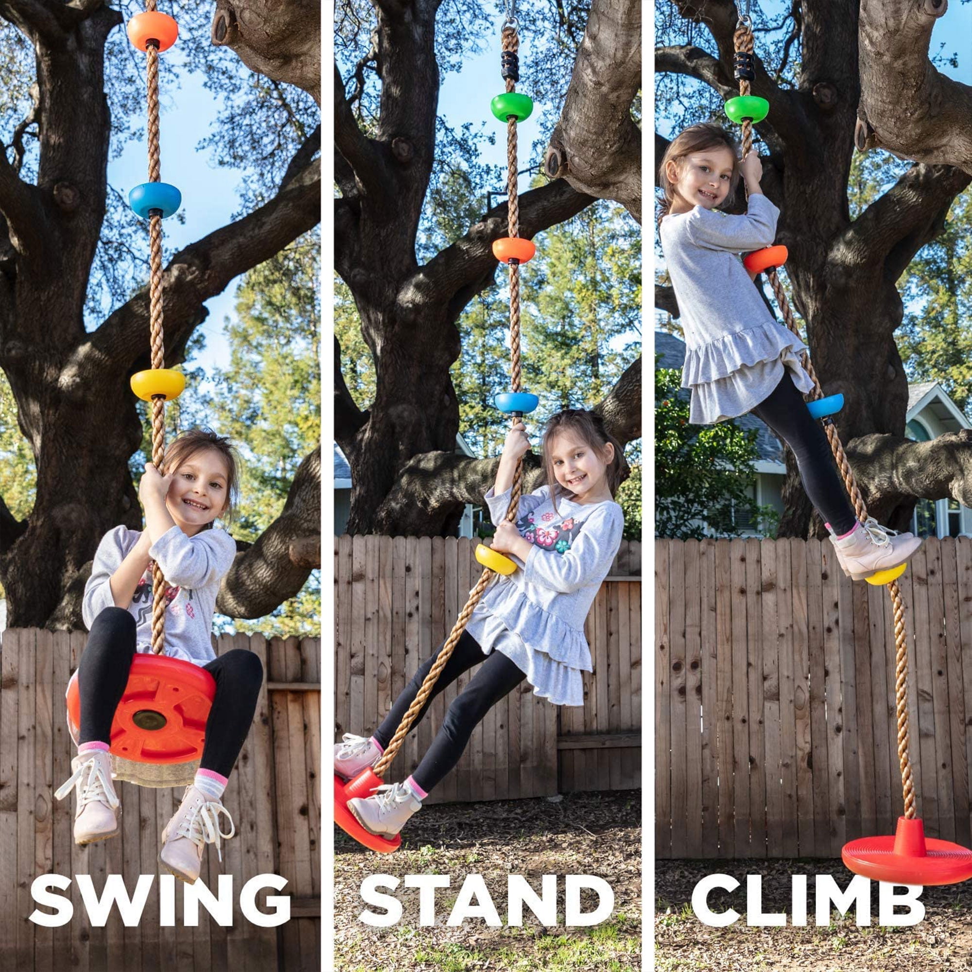 Laegendary climbing rope with disc swing hot sale