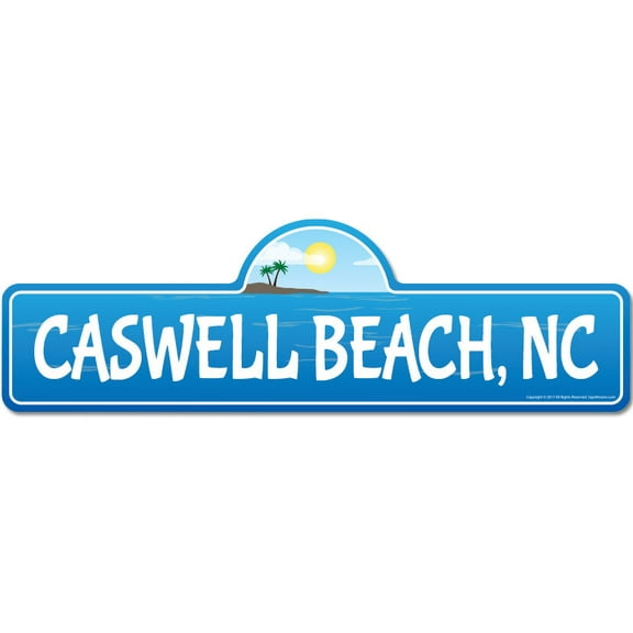 Caswell NC North Carolina Beach Street Sign | Indoor/Outdoor | Surfer Ocean Lover Décor For Beach House Garages Living Rooms Bedroom | Signmission Personalized Gift