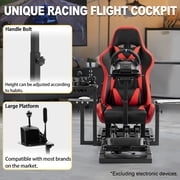 Marada Flight Racing Simulator Cockpit with Game Seat Fits Thrustmaster HOTAS Warthog Excluding Electronics
