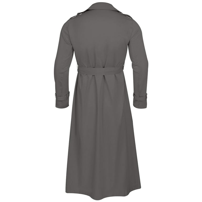 Men's Trench Coats Double Breasted Belted Trench Coat