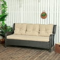 thumbnail image 2 of Barara King Patio Outdoor Sofa,3-Seater Outdoor Sofa w/ 4" Thick Cushions, Outdoor Couch, Beige, 2 of 11