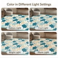 thumbnail image 7 of ODIKA 3'x5' Washable Accent Rug Pet Friendly, Non-Shedding Mat Border Stained Entryway Teal Beachy Cherry Nautical Turtle Ocean Playful for Bedside, Nursery Room, 7 of 7