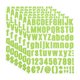 thumbnail image 1 of Kit de calcomanías de letras y números de vinilo Uxcell, calcomanías autoadhesivas para buzones, señal de color verde claro 486 piezas 6 hojas, 1 of 6