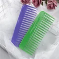 thumbnail image 2 of Peine de dientes anchos rectangular, peine plano de plástico, peine para masajear el cabello, peines de peluquería, herramientas de peinado, 2 of 3