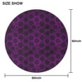 thumbnail image 6 of Purple Gothic Floral Pattern Round Tablecloth 60"x60",Wrinkle Wipeable Table Cloth for Kitchen Dining Room Picnic Patio Party, 6 of 6