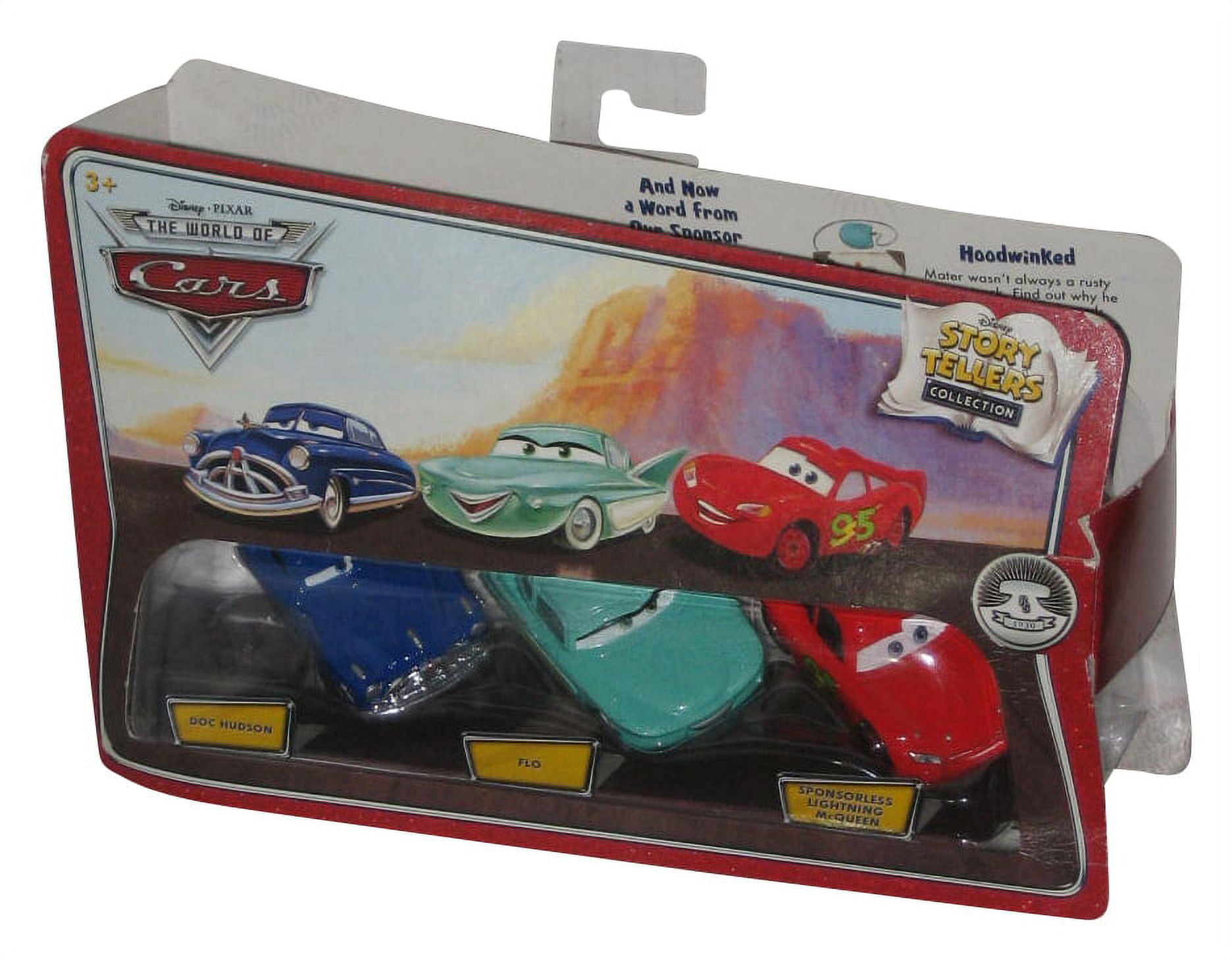 Disney Pixar Cars Story Tellers Collection Toy Set - (Doc Hudson / Flo /  Sponsorless McQueen) -