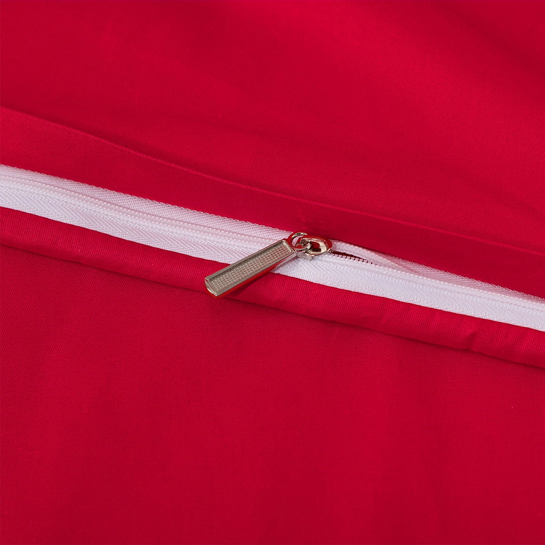 Unique Bargains 3 Pack 100% Cotton Body Pillow Cases Covers with Zipper Red 20" x 54"
