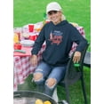 thumbnail image 2 of 4Th July Flag Fireworks Hoodie Women -Image by Shutterstock, Female 4X-Large, 2 of 4