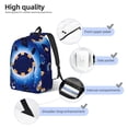 thumbnail image 4 of KLL Blue Casino Print Travel Laptop Backpack - College Backpack Business Work Bag Nurse Bag Casual Daypack for Weekender Business Hiking -Medium, 4 of 6