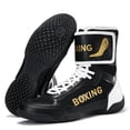 thumbnail image 2 of SKIUHS Men's High-Top Boxing Shoes with Adjustable Ankle Strap - Non-Slip Sole & Reinforced Ankle Support for Boxing Training & Matches, 2 of 7