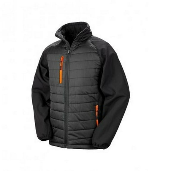 Result Mens Black Compass Padded Soft Shell Jacket