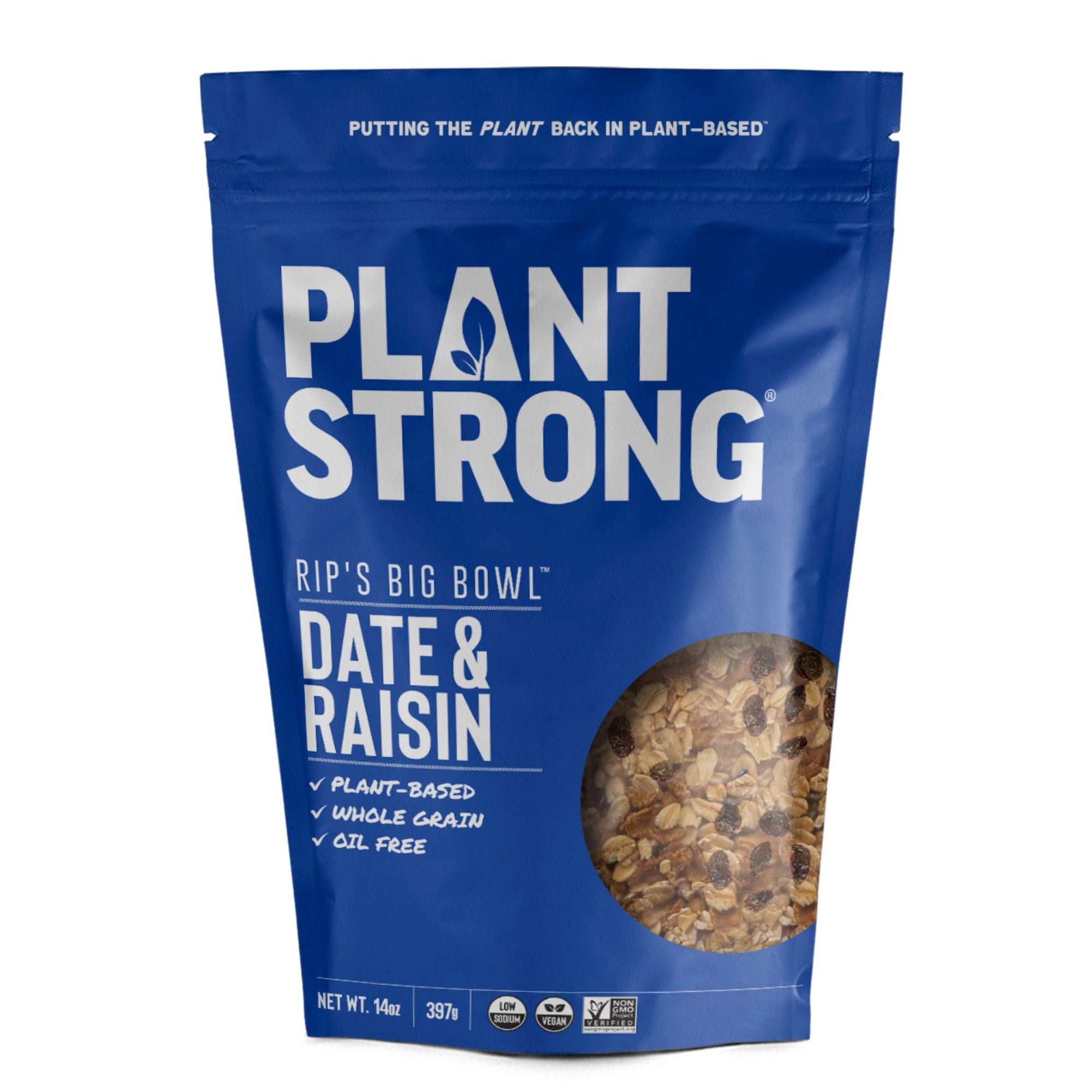 PLANTSTRONG Rip's Big Bowl Date and Raisin Cereal - Hearty Whole Grains