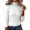 White, variant on Women's Knitted High Neck Pullover Sweater â Long Sleeve Striped Turtleneck, Soft Warm Cozy Casual for Cold Weather Comfort