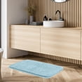 thumbnail image 6 of PiccoCasa Thick Plush Bath Mat Rugs Floor Kitchen Door Rug Soft Microfiber Non-slip TPR Rubber Carpet Blue 16" x 24", 6 of 8
