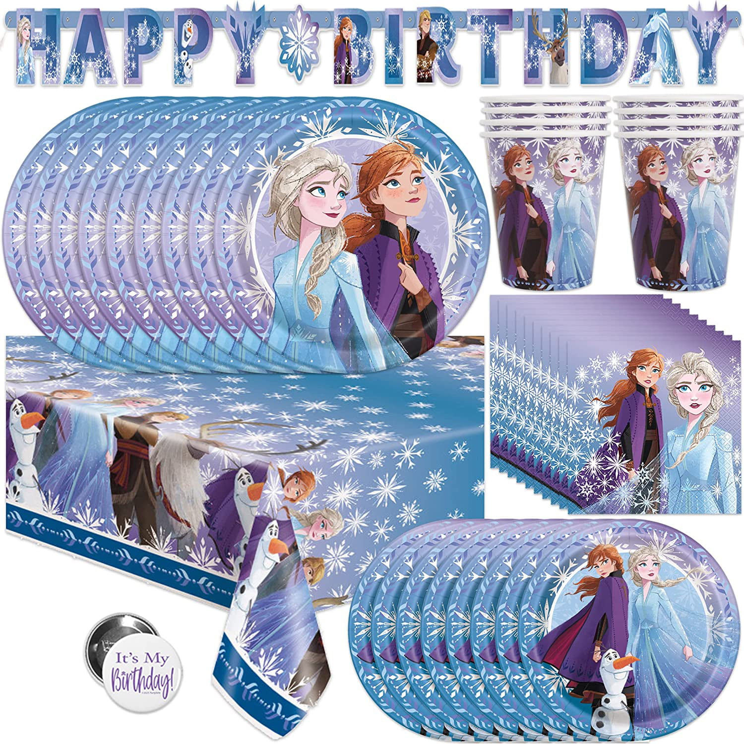 Olaf Value Party Pack 40 Piece 8 Person Frozen Birthday Party Supplies 