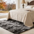 thumbnail image 3 of Area Rugs for Living Room Bedroom, 5'x8' Soft Fluffy Shag Indoor Floor Carpet for Living Room Bedroom Dining Room Office Home Decor, Tie-dye Dark Gray, 3 of 7