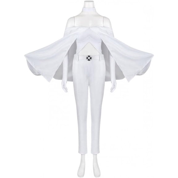 Women's White Emma Frost Dress Sexy Cloth Full Suit